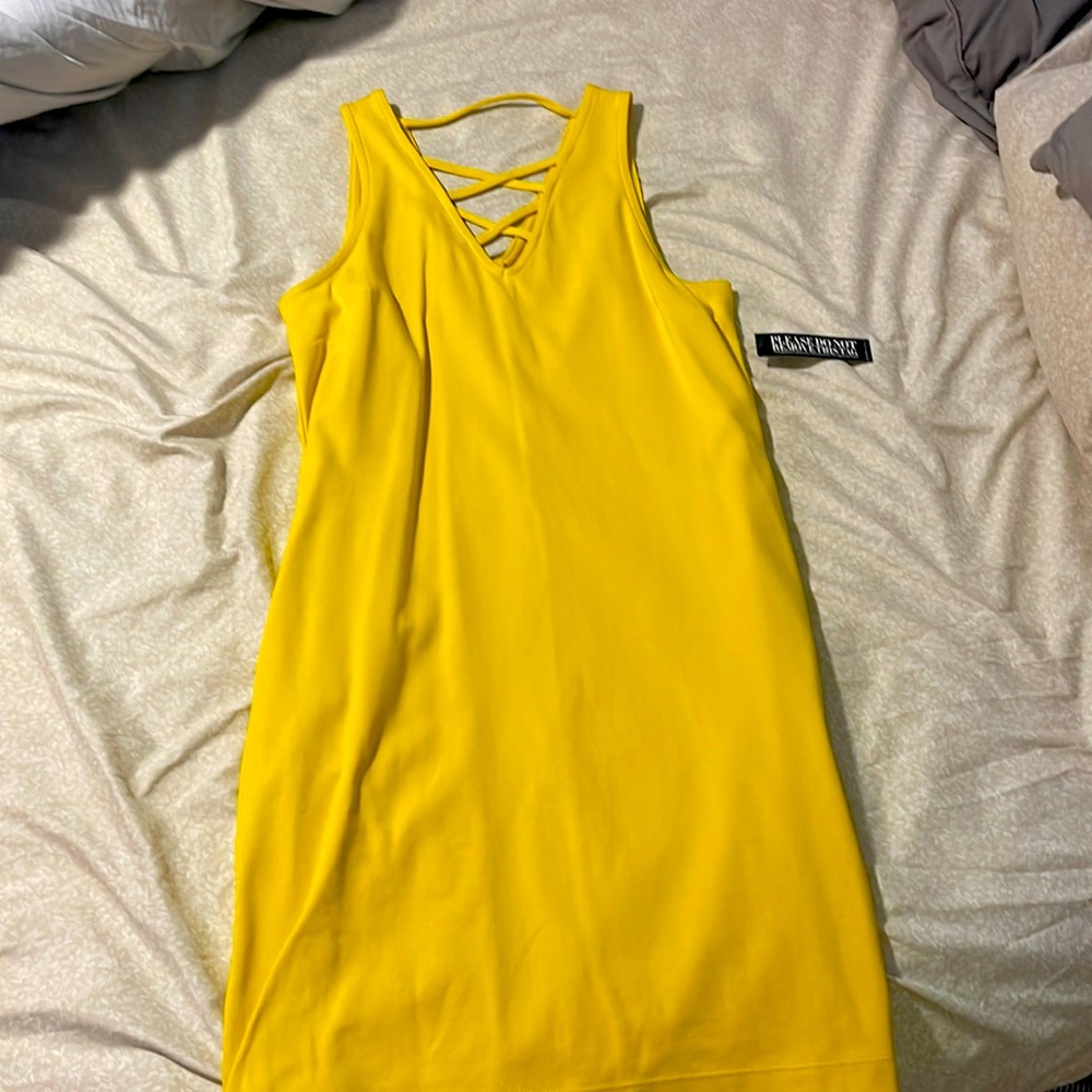 Yellow sleeveless dress by New York and company